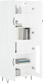 vidaXL Ντουλάπι Λευκό 69,5x34x180 εκ. από Επεξεργασμένο Ξύλο