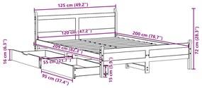 ΣΚΕΛΕΤΟΣ ΚΡΕΒΑΤΙΟΥ ΧΩΡΙΣ ΣΤΡΩΜΑ 120X200 ΕΚ ΜΑΣΙΦ ΞΥΛΟ ΠΕΥΚΟΥ 3309773