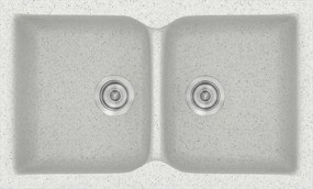 Sanitec Classic 340 (78×50) - Γρανιτένιος νεροχύτης - Granite WHITE