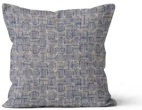 Beauty Home ΜΑΞΙΛΑΡΟΘΗΚΗ ΜΠΛΕ ΚΑΡΩ ΓΡΑΜΜΕΣ   45 x 45 cm   ΘΗΚΗ