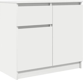 vidaXL Συρταριέρα με Συρτάρια Λευκή 71x35x65 εκ. από Επεξ. Ξύλο
