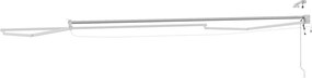 vidaXL Electric Awning Frame with LED and Wind Sensor 5 x 3 m Λευκό