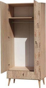 Διφυλλη Ντουλαπα Πολυχρωμη CITY RAINBOW 45x80x190