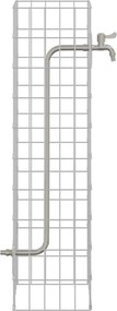 vidaXL Βρύση Γκαμπιόν 4 τμχ. Ασημί 25 x 25 x 100 cm