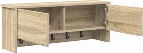 vidaXL Τοίχου Κρεμάστρα Επιτοίχιο Δρύς Sonoma 80 x 20 x 30 cm