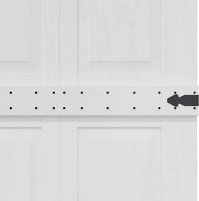 vidaXL Πόρτα αχυρώνα CORONA 70 x 210 cm Μασίφ Ξύλο Πεύκου Λευκό