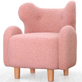 Πολυθρόνα Παιδική Juano Teddy 209FLF1432 55x55x61cm Pink
