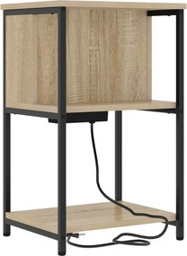 vidaXL Κομοδίνο Δρύς Sonoma 38 x 31 x 61 εκ Επεξεργασμένο ξύλο