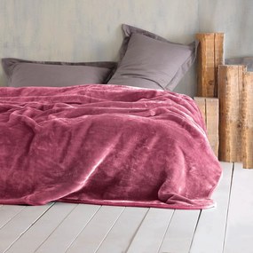 Κουβέρτα Βελουτέ King Size (240x260) Rythmos Velour Κόκκινο