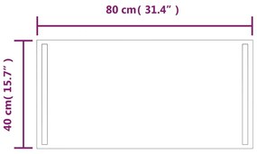 vidaXL Καθρέφτης Μπάνιου με LED 80x40 εκ.