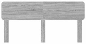 vidaXL Κεφαλάρι με κεφαλάρι Γκρίζο Σονομα 200 cm Επεξεργασμένο ξύλο