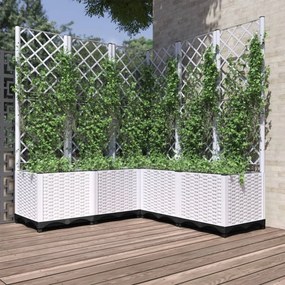 vidaXL Γλάστρα Κήπου Λευκό 120 x 120 x 136 cm