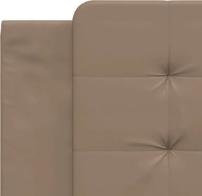 vidaXL Κρεβάτι με Στρώμα Zadar Καπουτσίνο 180x200 εκ. Συνθ. Δέρμα