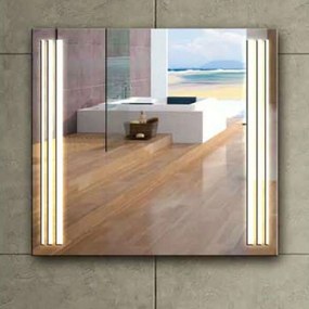 Καθρέπτης Μπάνιου Με Φως Led PIC011-750 75x75cm Clear Karag Γυαλί