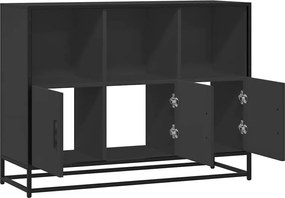 vidaXL Μπουφές Μαύρος 100x35x76 εκ. από Επεξεργασμένο Ξύλο