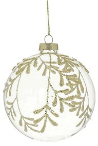 Χριστουγεννιάτικη Μπάλα Xmas (Σετ 6Τμχ) 2-70-603-0221 Φ10x10cm White-Gold Inart