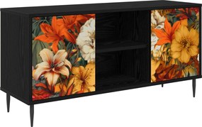 vidaXL Ντουλάπι TV GENNEP 102 x 33 x 51 εκ Μαύρη Δρυς