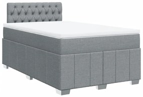 ΚΡΕΒΑΤΙ BOXSPRING ΜΕ ΣΤΡΩΜΑ ΑΝΟΙΧΤΟ ΓΚΡΙ 120X190 ΕΚ. ΥΦΑΣΜΑΤΙΝΟ 3289314