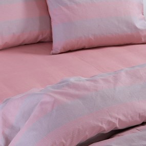 Σεντόνια Υπέρδιπλα (Σετ) Nef-Nef Homeware Casual Stripe Peach