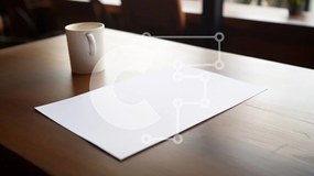 Intra Συλλεκτικό Ξύλινο Παζλ Plywood  4mm - Άδειο ξύλινο τραπέζι με φλιτζάνι καφέ στην κορυφή Σε Ξύλινο Κουτί - Διαστάσεις Puzzle: 10x10 cm – 25 κομμάτια
