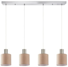 Φωτιστικό Οροφής - Ράγα Adept Tube 77-8434 85x15x300cm 4xE27 60W Nickel-Brown Homelighting