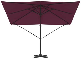 vidaXL Ρώμη Ομπρέλα Κόκκινο 286 x 285 x 265 εκ