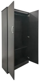 Ντουλάπα δίφυλλη Athos pakoworld σε wenge απόχρωση 80x42x180εκ