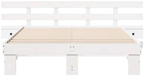 vidaXL Σκελετός Κρεβατιού με συρτάρι Λευκό 140 x 200 cm