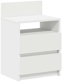 vidaXL Κομοδίνο με 2 συρτάρια Λευκό 40x33x60 cm