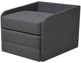 vidaXL Πολυθρόνα-Κρεβάτι Σκούρο Γκρι Υφασμάτινη