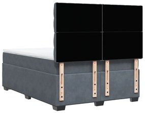 ΚΡΕΒΑΤΙ BOXSPRING ΜΕ ΣΤΡΩΜΑ ΣΚΟΥΡΟ ΓΚΡΙ 140X190 ΕΚ. ΒΕΛΟΥΔΙΝΟ 3293213