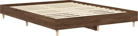 vidaXL Πλαίσιο κρεβατιού χωρίς στρώμα καφέ δρυς 90x190 cm