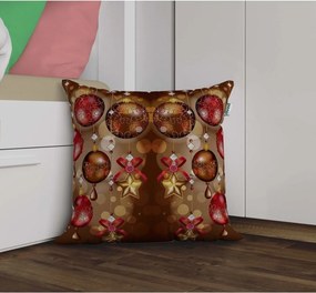 Stewehome Διακοσμητική μαξιλαροθήκη με 3d ψηφιακή εκτύπωση θεματική για Πρωτοχρονιά Λευκό