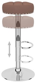 vidaXL Σκαμπό Μπαρ 2 τεμ. Καφέ Υφασμάτινα