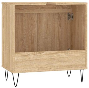 vidaXL Ντουλάπι Μπάνιου Sonoma Δρυς 58 x 33 x 60 εκ. από Επεξεργ. Ξύλο