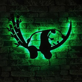 Διακοσμητικό Τοίχου Με Φως Led Baby Panda 692FRW1103 45x58cm Green-Black Wallity Mdf
