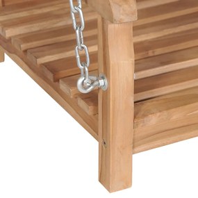 vidaXL Παγκάκι Κούνια Καφέ 120 x 60 x 57,5 εκ. από Μασίφ Ξύλο Teak