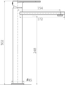 Orabella Aspen 10427 Chrome - Μπαταρία επιτραπέζιου νιπτήρα
