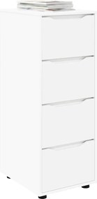 vidaXL Ντουλάπι αποθήκευσης Λευκό 40 x 48 x 105 εκ Επεξεργασμένο ξύλο