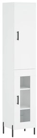 vidaXL Ντουλάπι Λευκό 34,5 x 34 x 180 εκ. από Επεξεργασμένο Ξύλο