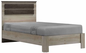Κρεβάτι μονό OLYMPUS pakoworld σε χρώμα castillo-toro 100x200εκ