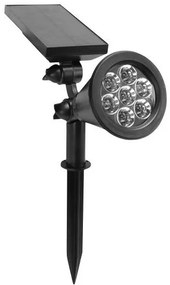 Ηλιακό Φωτιστικό Εδάφους Καρφί LED 4W 6000K ABS Μαύρο 6599 Spotlight-6599-Μαύρο 6599
