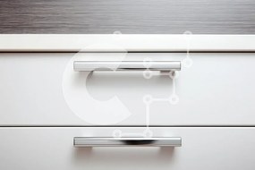 Intra Συλλεκτικό Ξύλινο Παζλ Plywood  4mm - Μοντέρνες λαβές συρταριών σε λευκά συρτάρια Σε Ξύλινο Κουτί - Διαστάσεις Puzzle: 10x10 cm – 25 κομμάτια