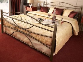 Κρεβάτι Ramon-90x200-Χρυσό-Με ποδαρικό