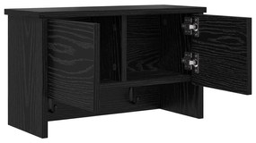 vidaXL Τοίχου Κρεμάστρα Μαύρη δρυς 50 x 20 x 30 εκ. Επεξεργασμένο ξύλο