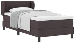 vidaXL Κρεβάτι box spring με στρώμα με στρώμα Σκούρο καφέ Σκούρο καφέ