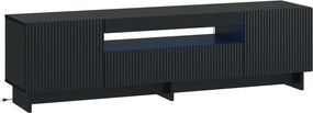 vidaXL Ντουλάπα LED Τηλεόρασης Μαύρο Επεξεργασμένο Ξύλο