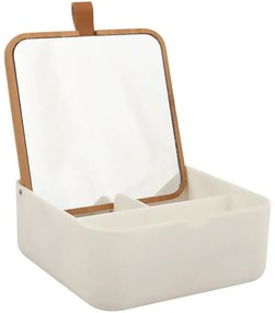 Κουτί Για Κοσμήματα &amp; Καλλυντικά (13.8x13.8x15) Spirella Alais White