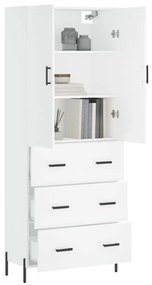 vidaXL Ντουλάπι Λευκό 69,5x34x180 εκ. από Επεξεργασμένο Ξύλο