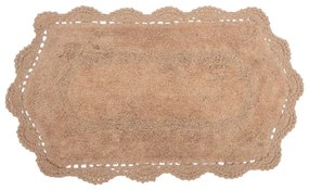 Ταπέτο Μπάνιου Τάνια Beige Viopros 45x75cm 45x75cm 100% Βαμβάκι